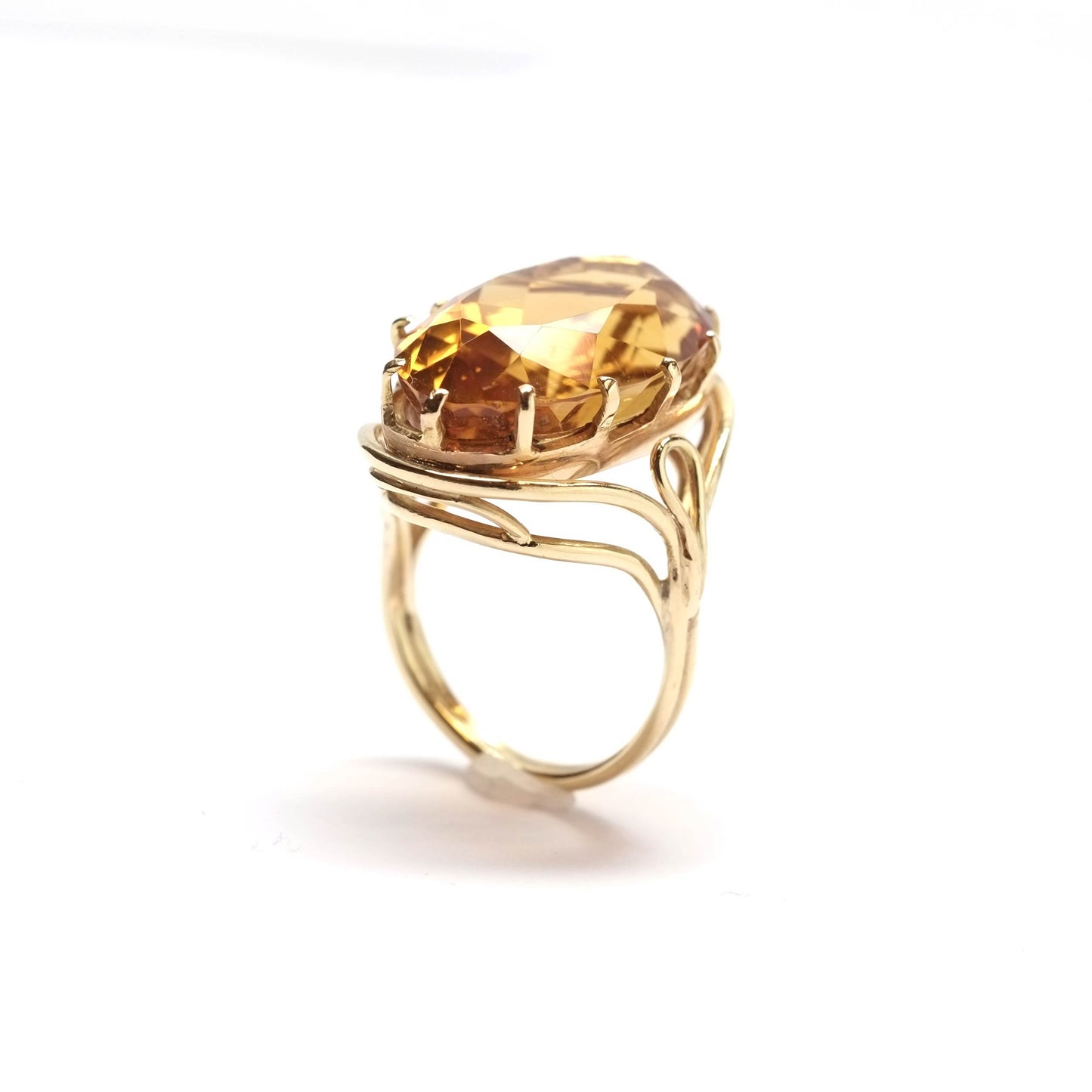 Vintage Citrine Quartz Ring