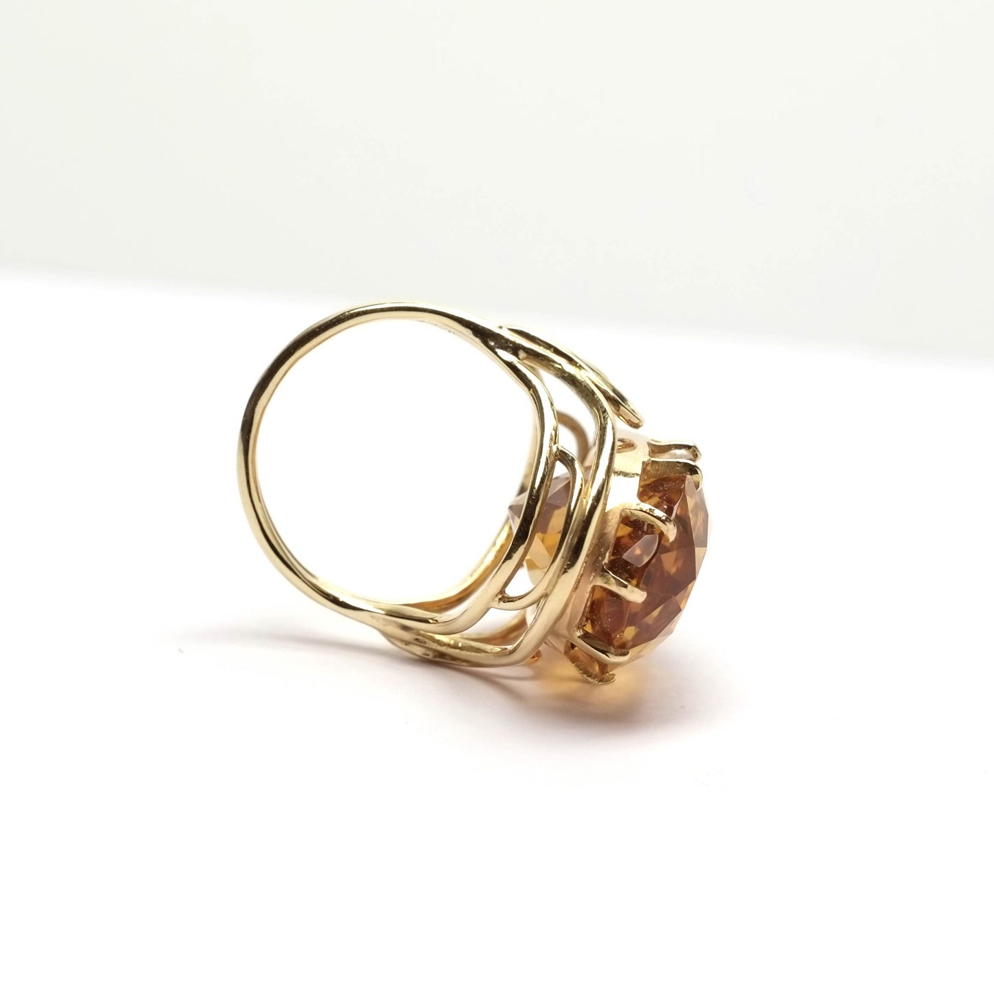 Vintage Citrine Quartz Ring