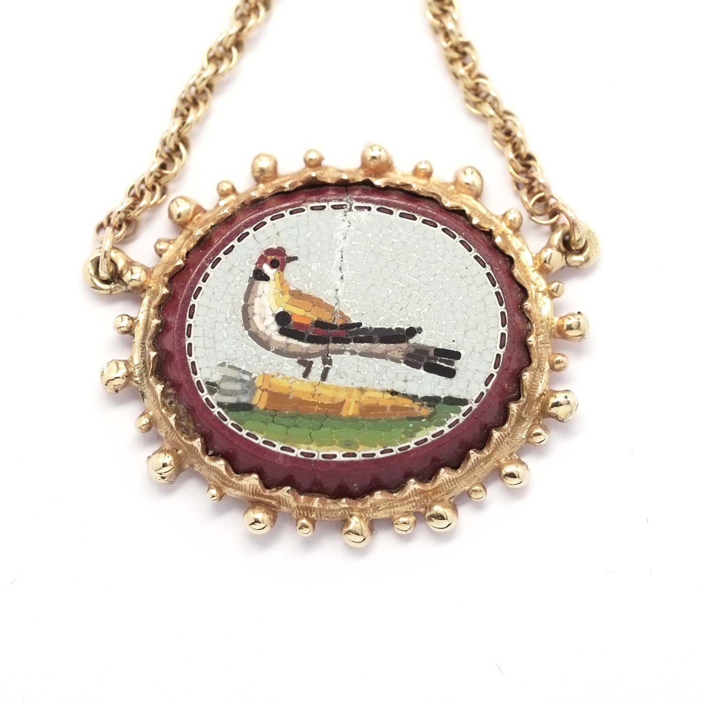 Bird Micromosaic Earrings