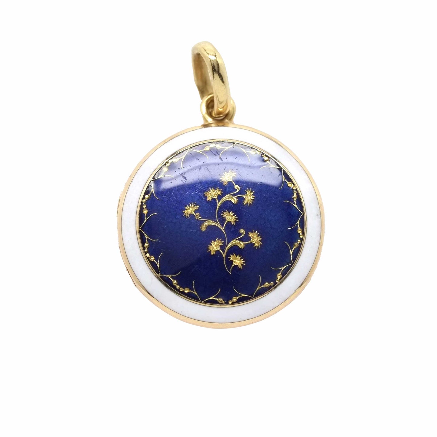 Antique Enamel Locket Pendant