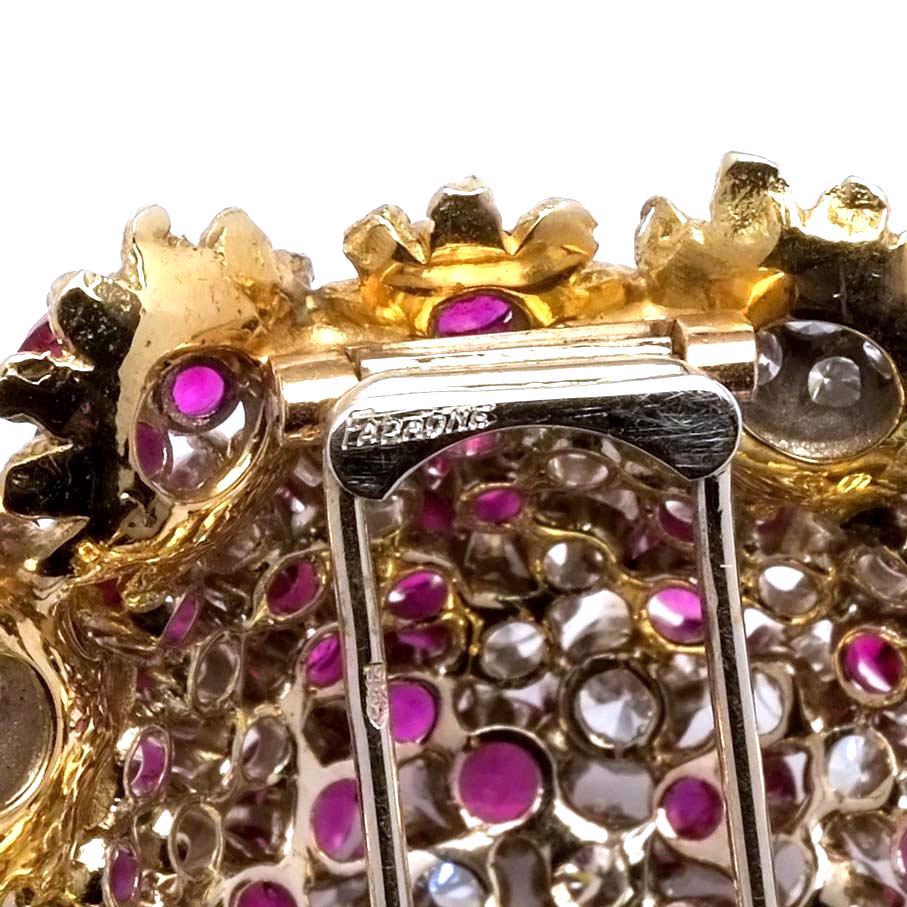 Faraone Rubies Brooch 1960