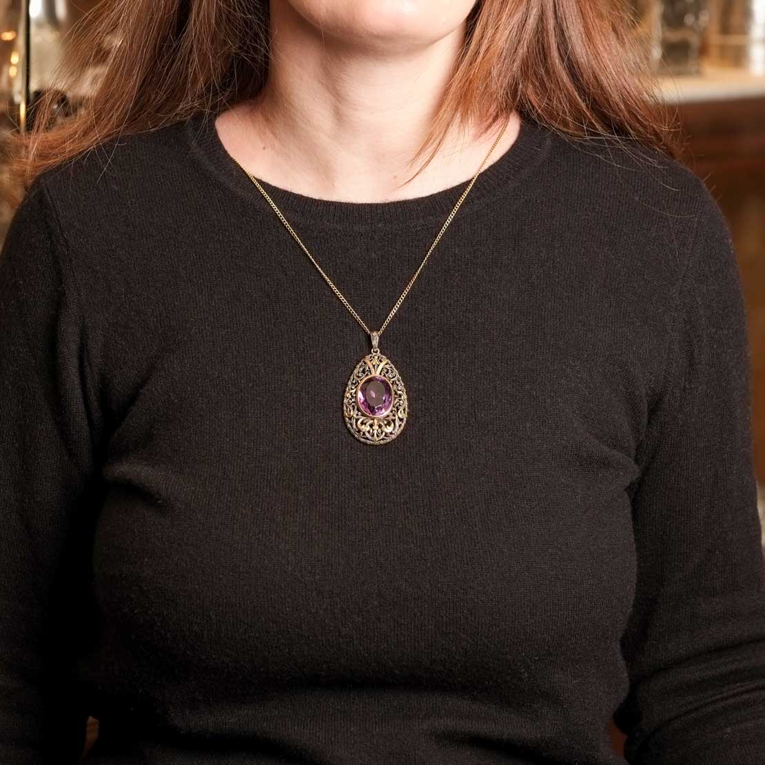 1940s Amethyst Pendant