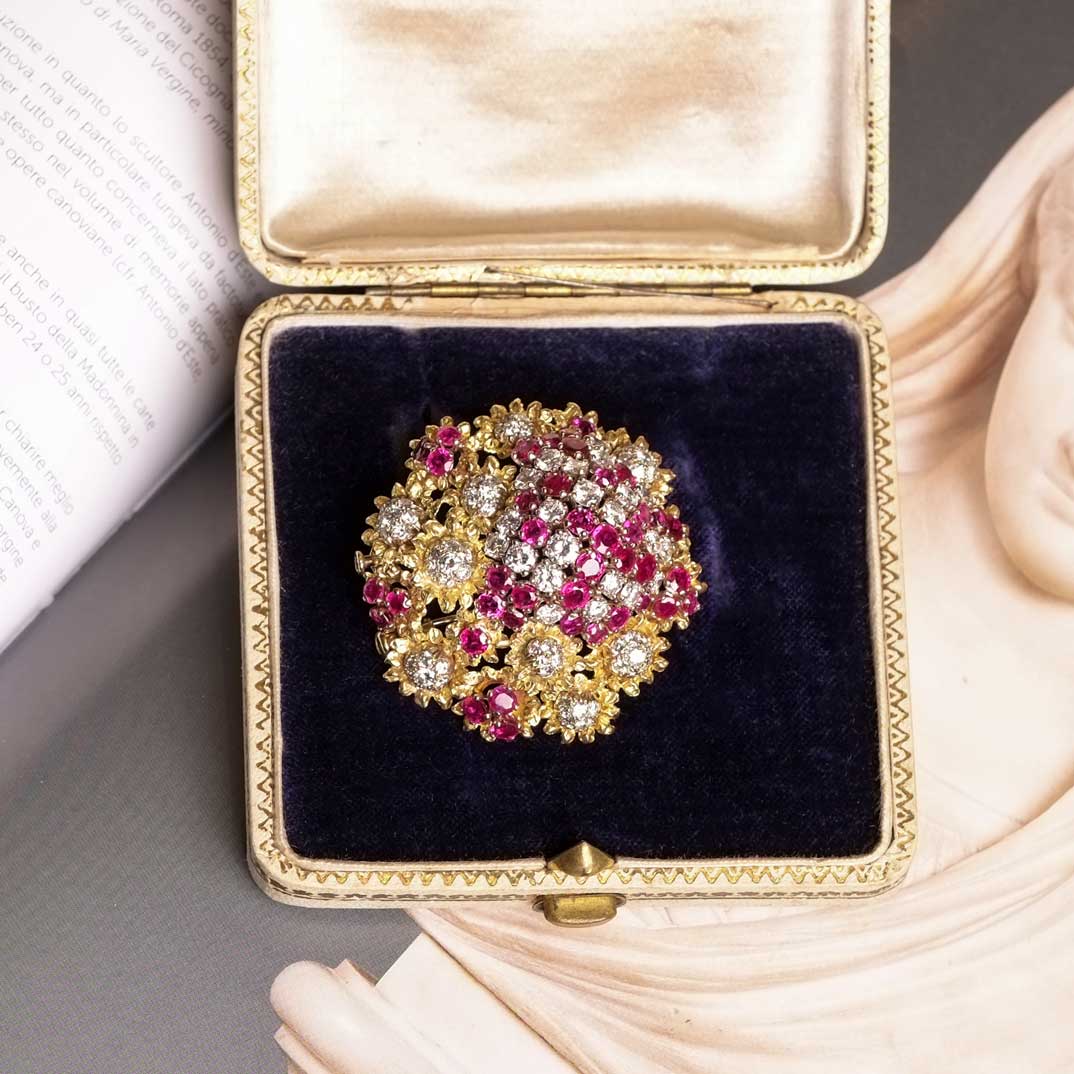 Faraone Rubies Brooch 1960