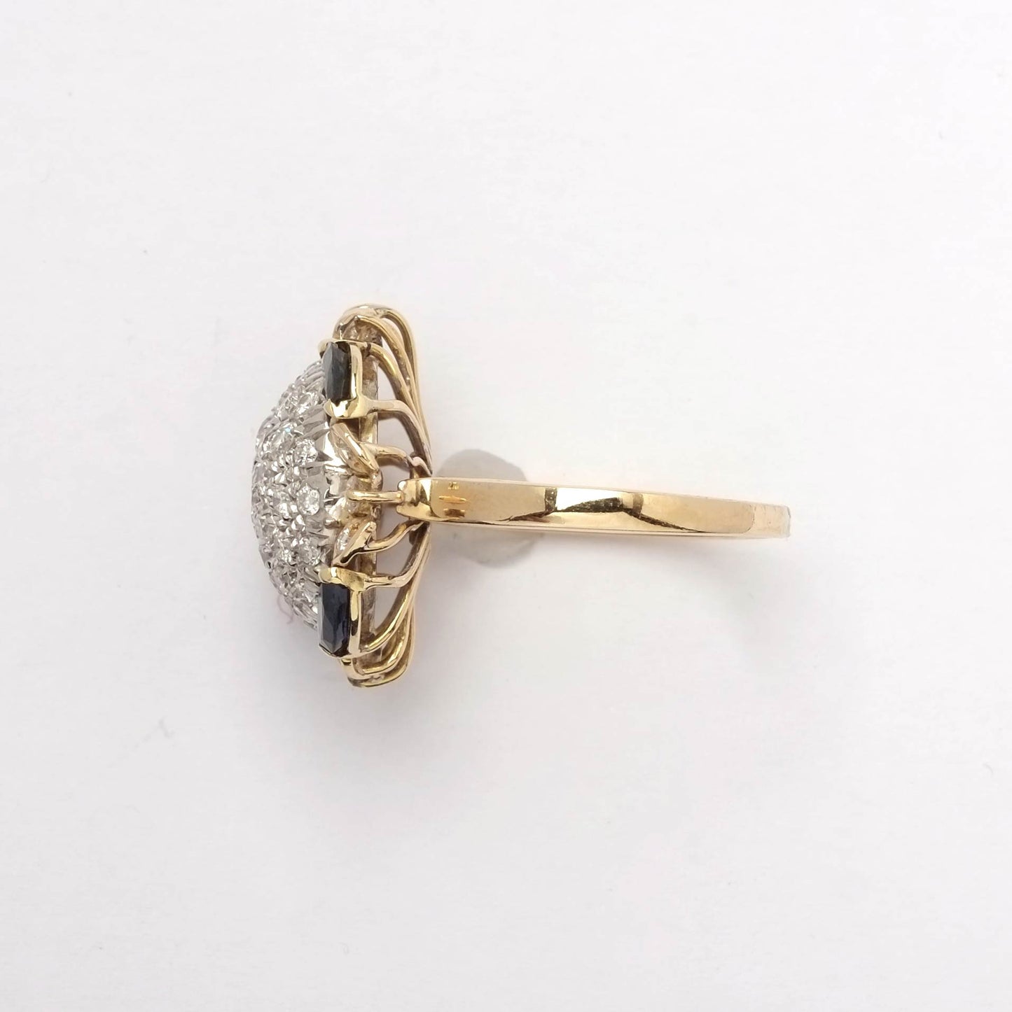 1970 Cocktail Sapphire & Diamond Ring