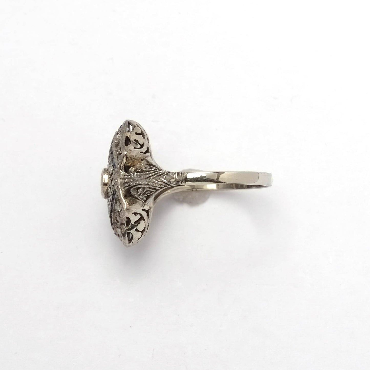 Art Deco Sapphires Rhomboid Ring