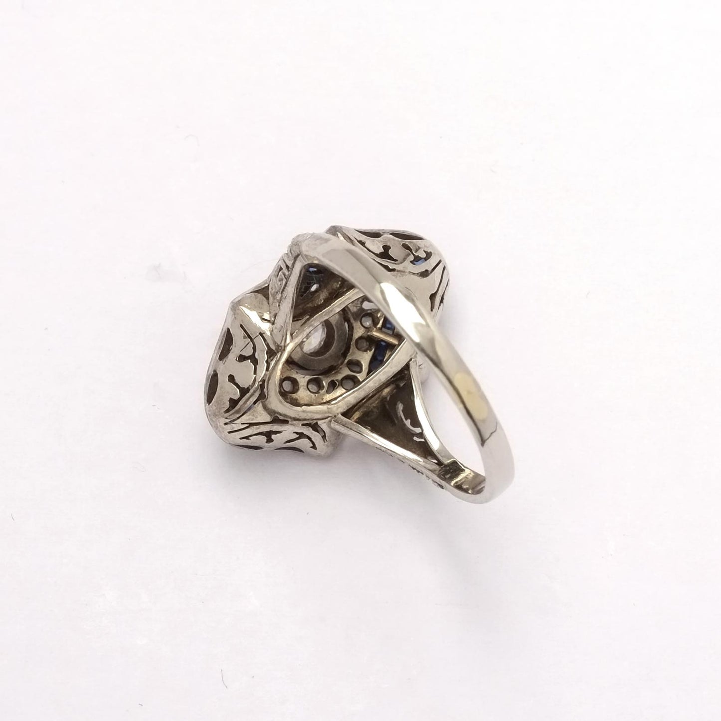 Art Deco Sapphires Rhomboid Ring