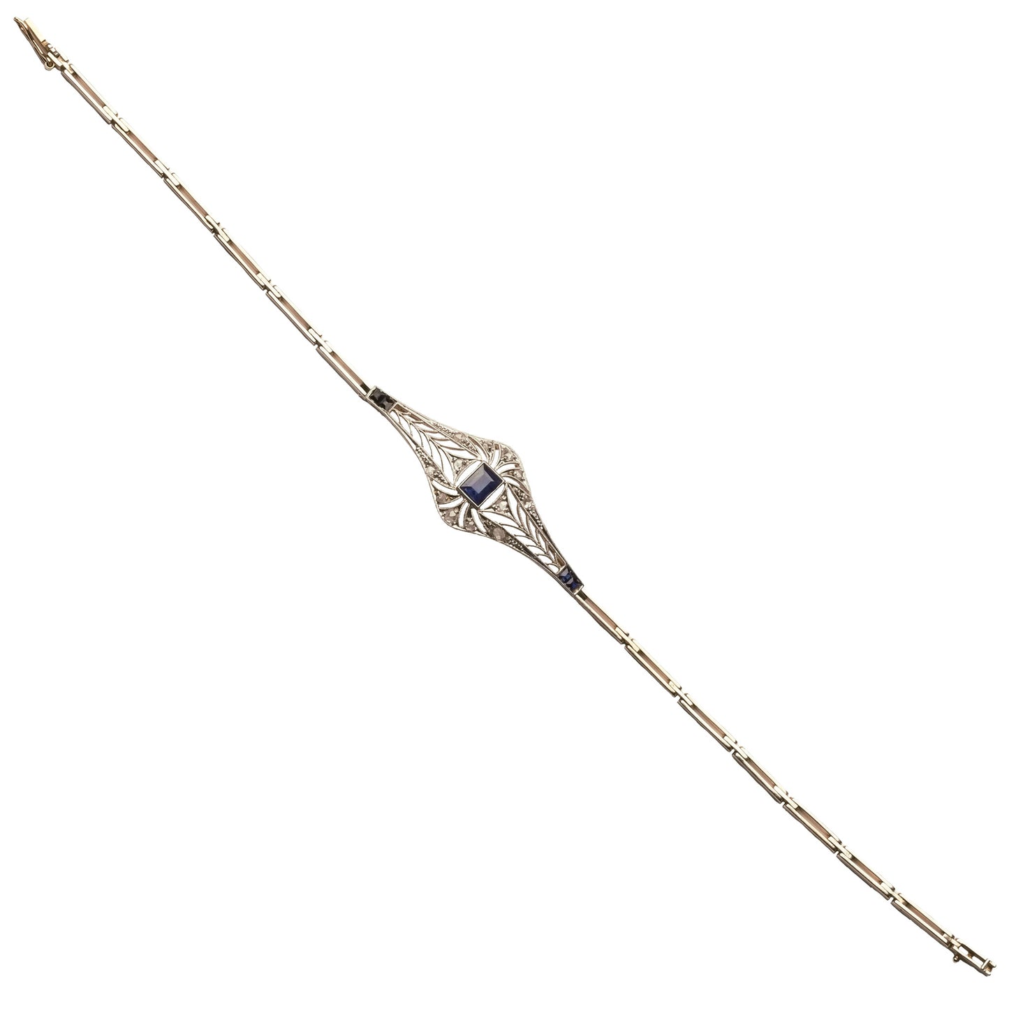 Art Deco Bracelet with Sapphires and Diamonds