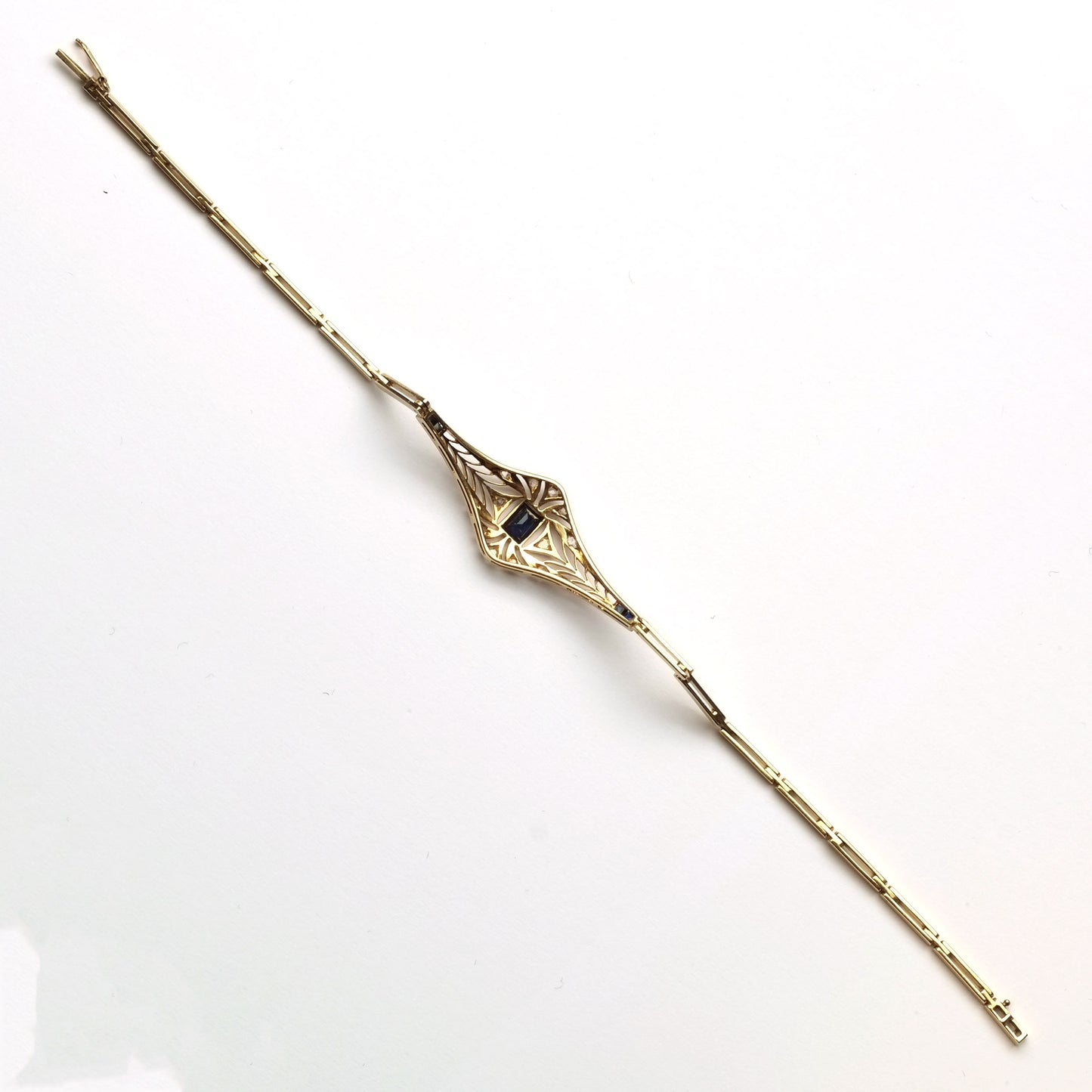 Art Deco Bracelet with Sapphires and Diamonds