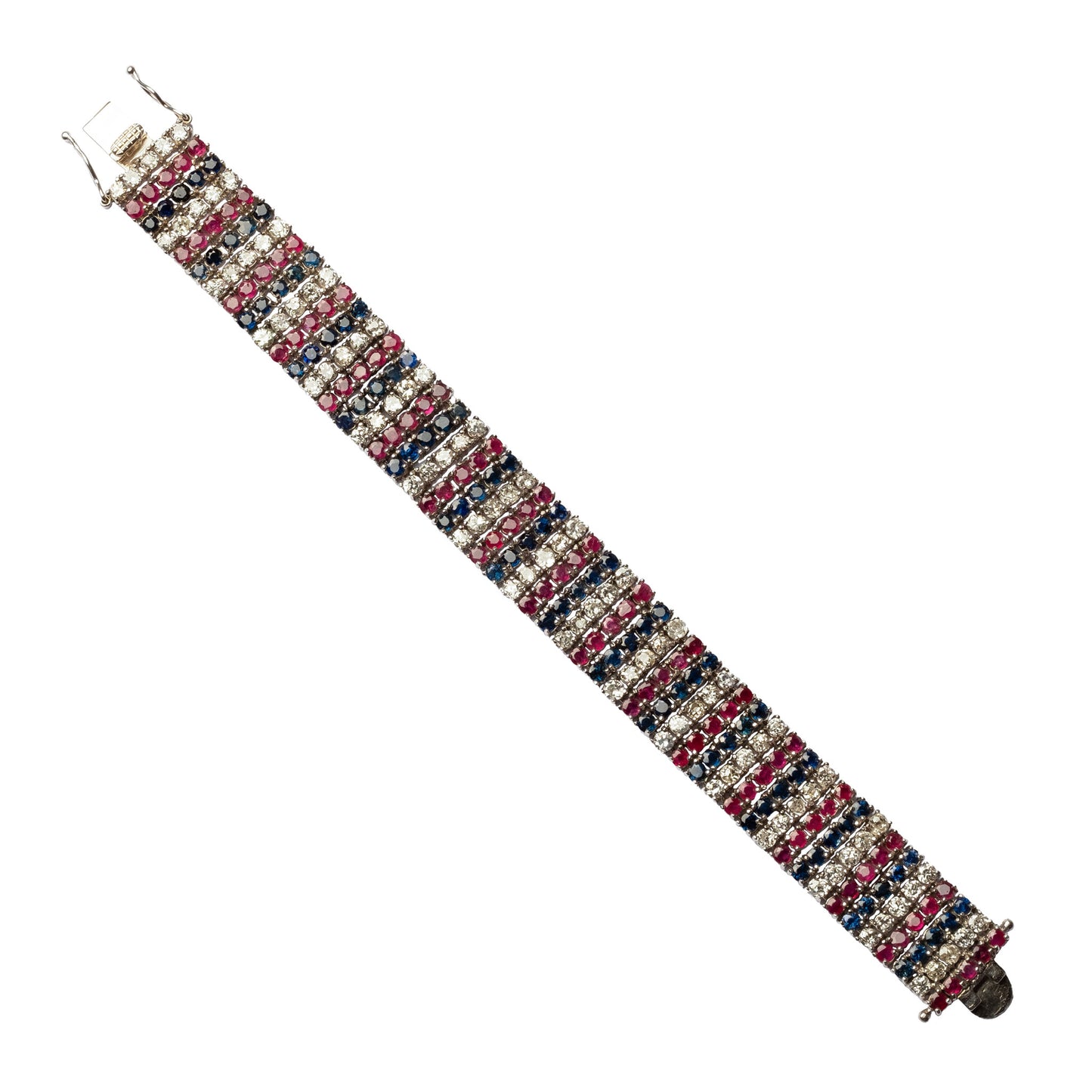 Diamonds, Sapphires and Ruby Bracelet