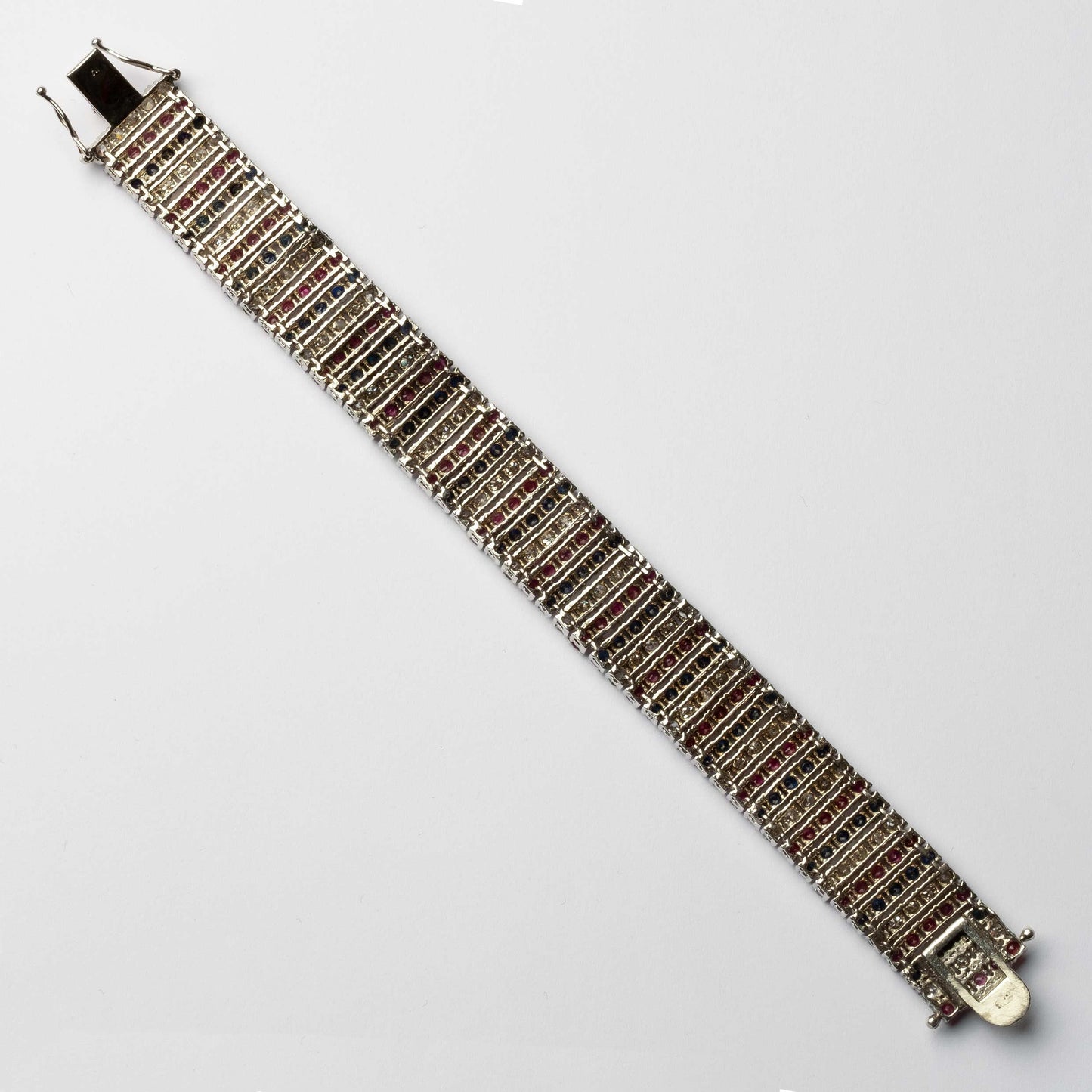 Diamonds, Sapphires and Ruby Bracelet