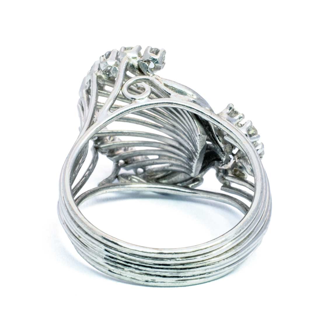 White Gold & Diamond Wire Ring 1960's