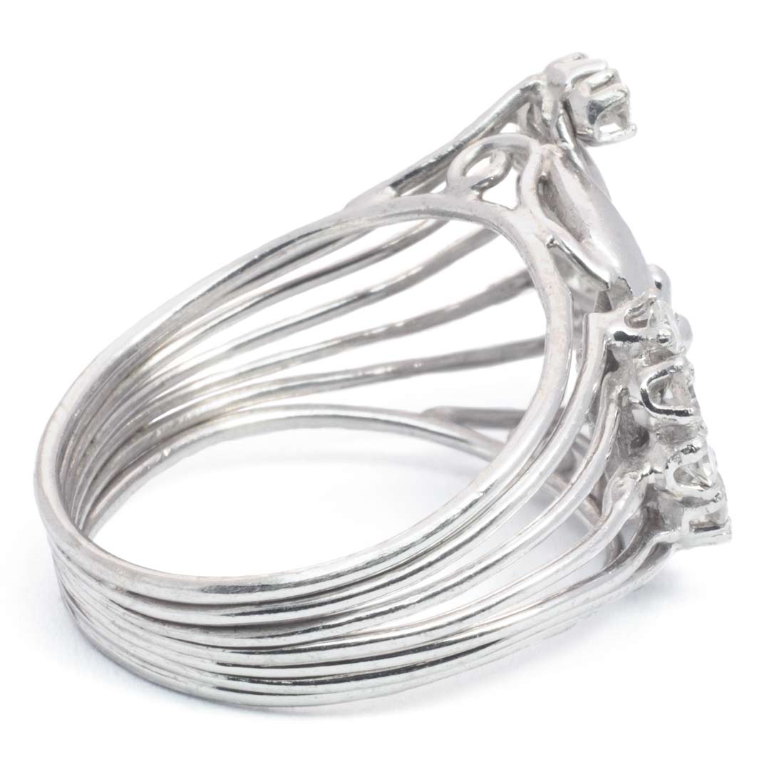 White Gold & Diamond Wire Ring 1960's