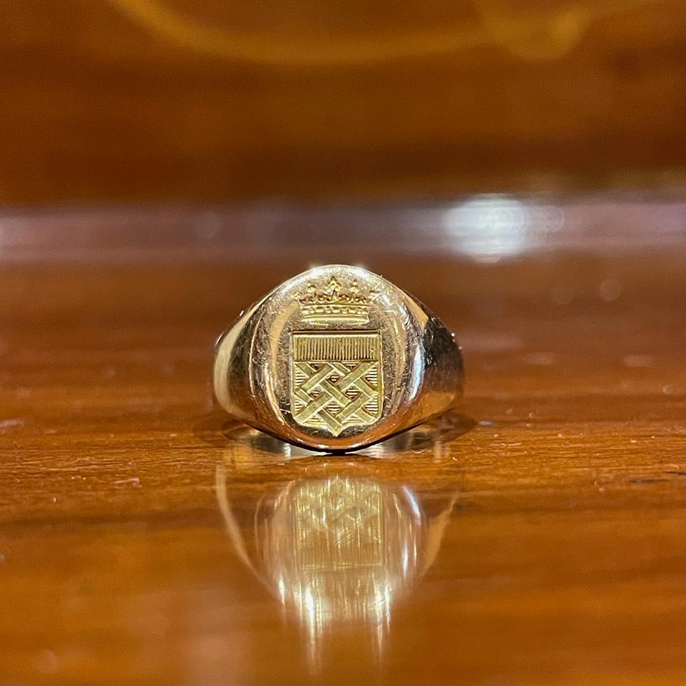 Vintage French Gold Signet Ring