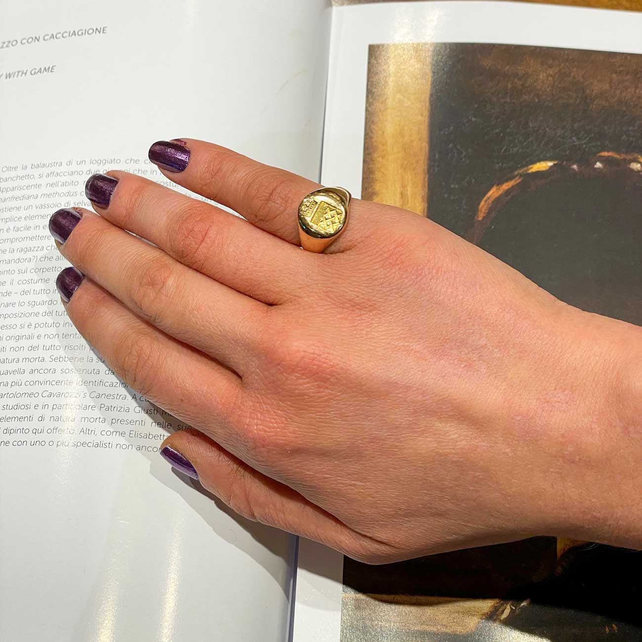 Vintage French Gold Signet Ring