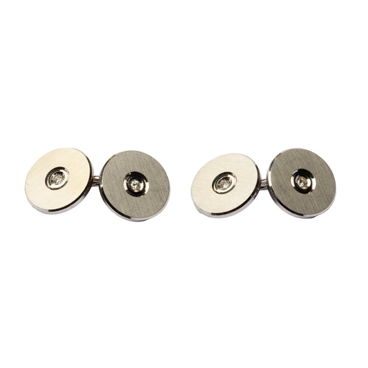 White Gold and Diamond Cufflinks