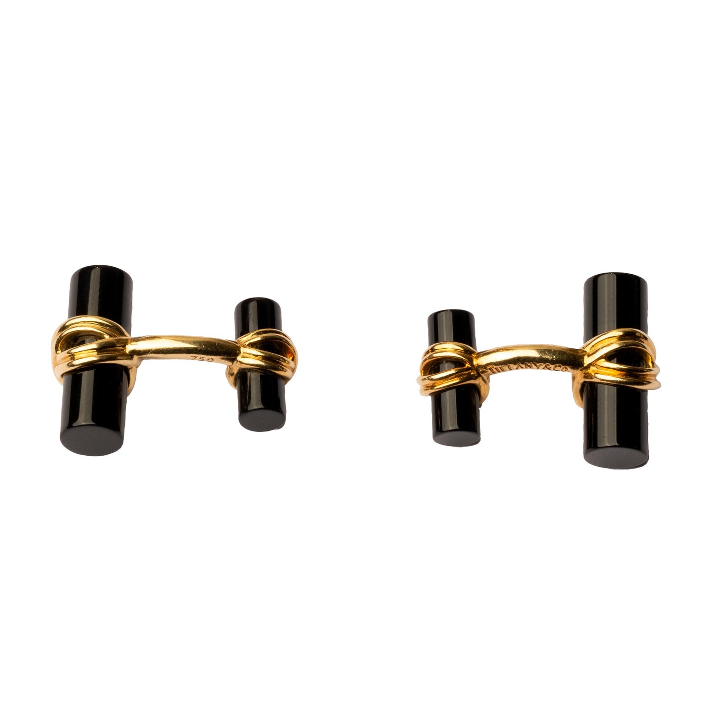 Tiffany & Co. Gold and Onyx Cufflinks