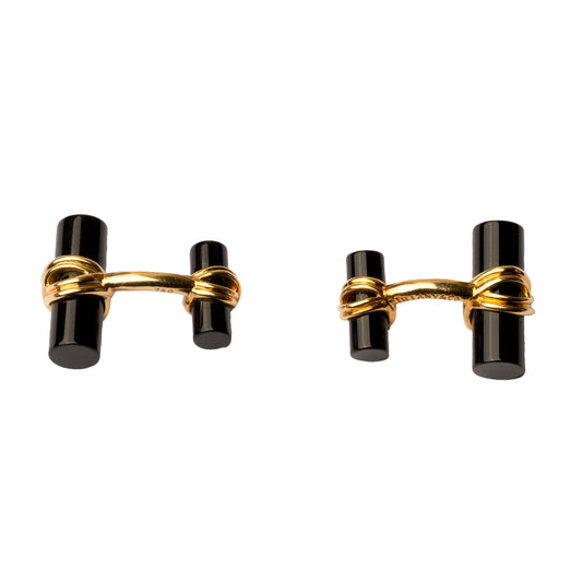 Tiffany & Co. Gold and Onyx Cufflinks