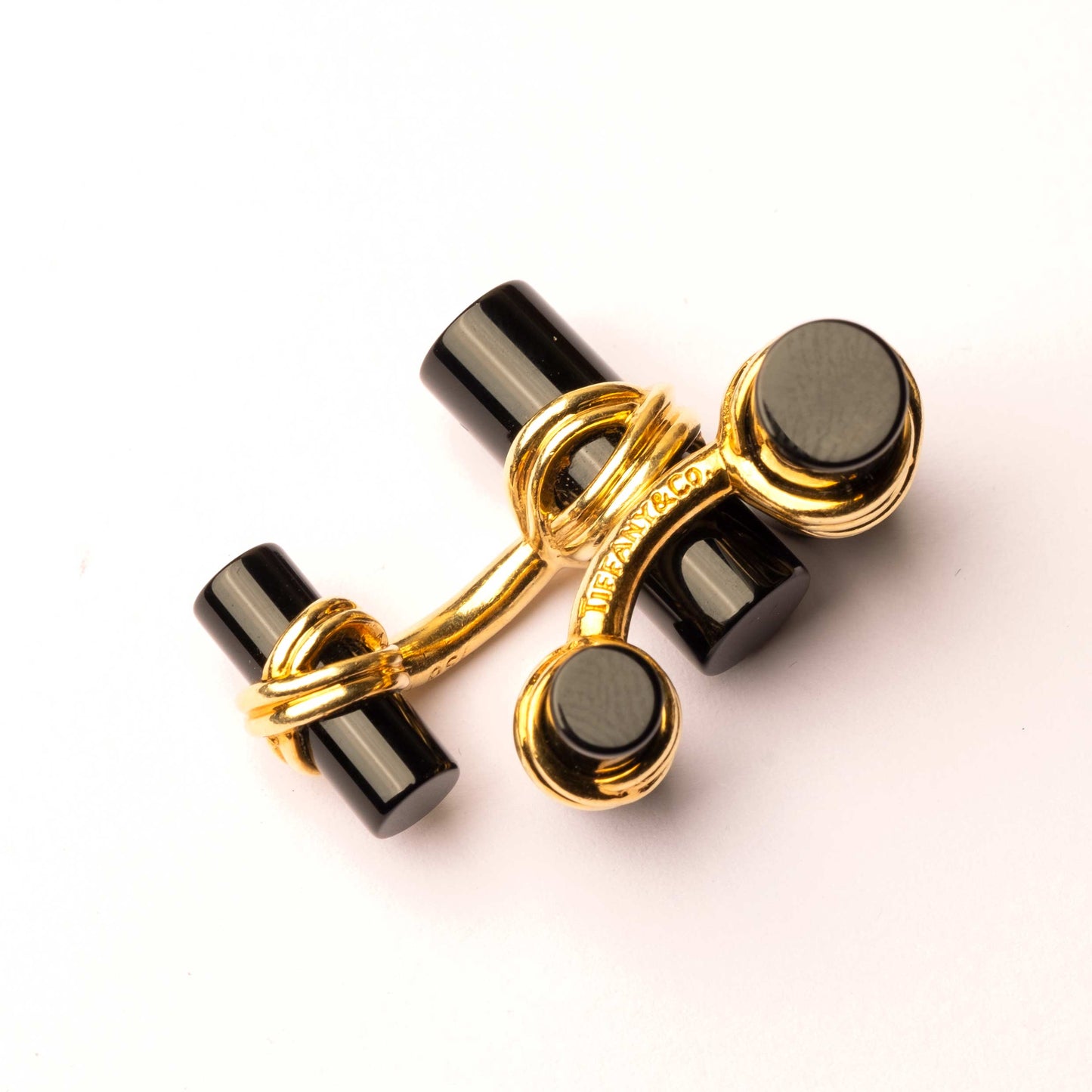 Tiffany & Co. Gold and Onyx Cufflinks