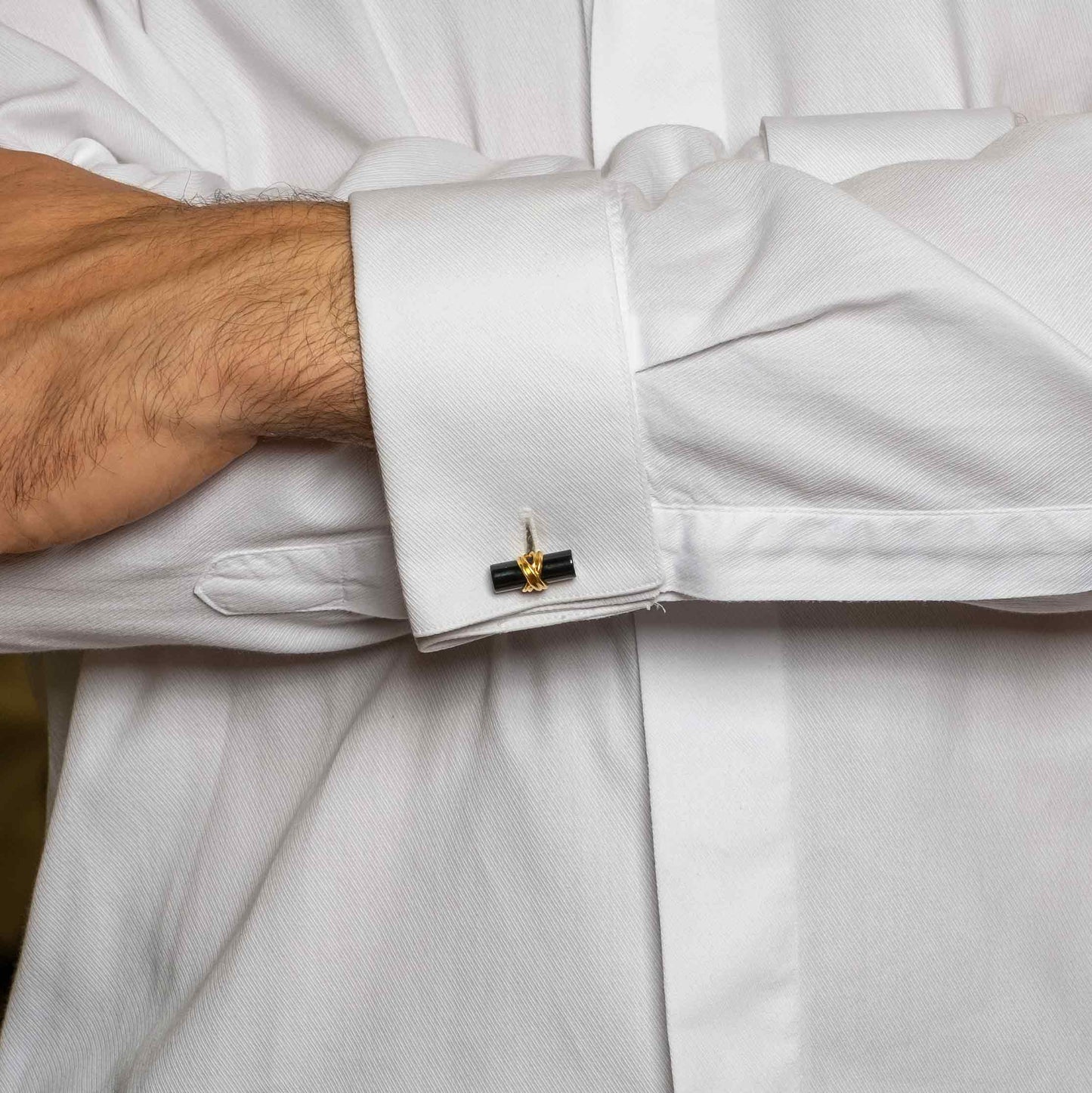 Tiffany & Co. Gold and Onyx Cufflinks