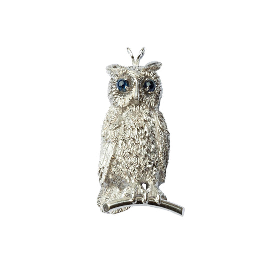 White Gold Owl Pendant