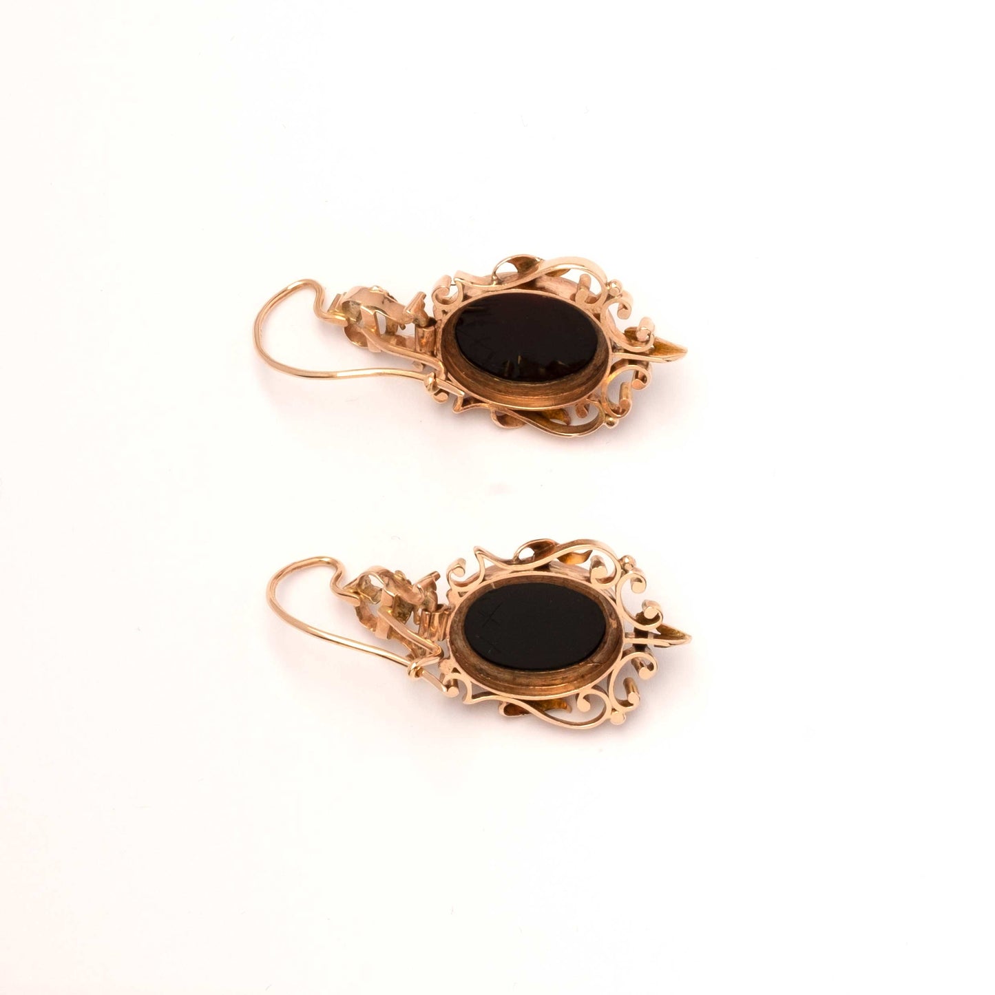 Victorian Agate Cameo Earrings