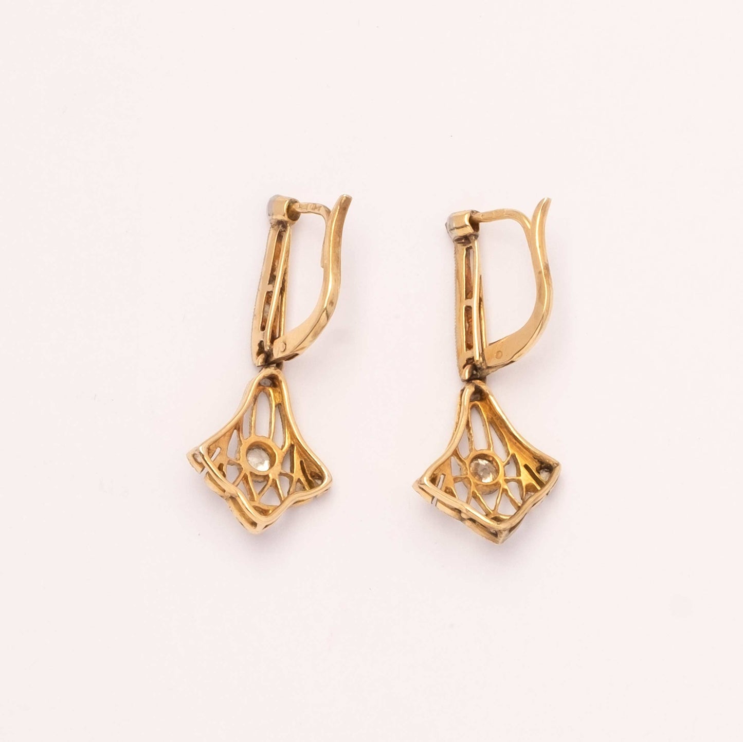 Deco period diamond earrings