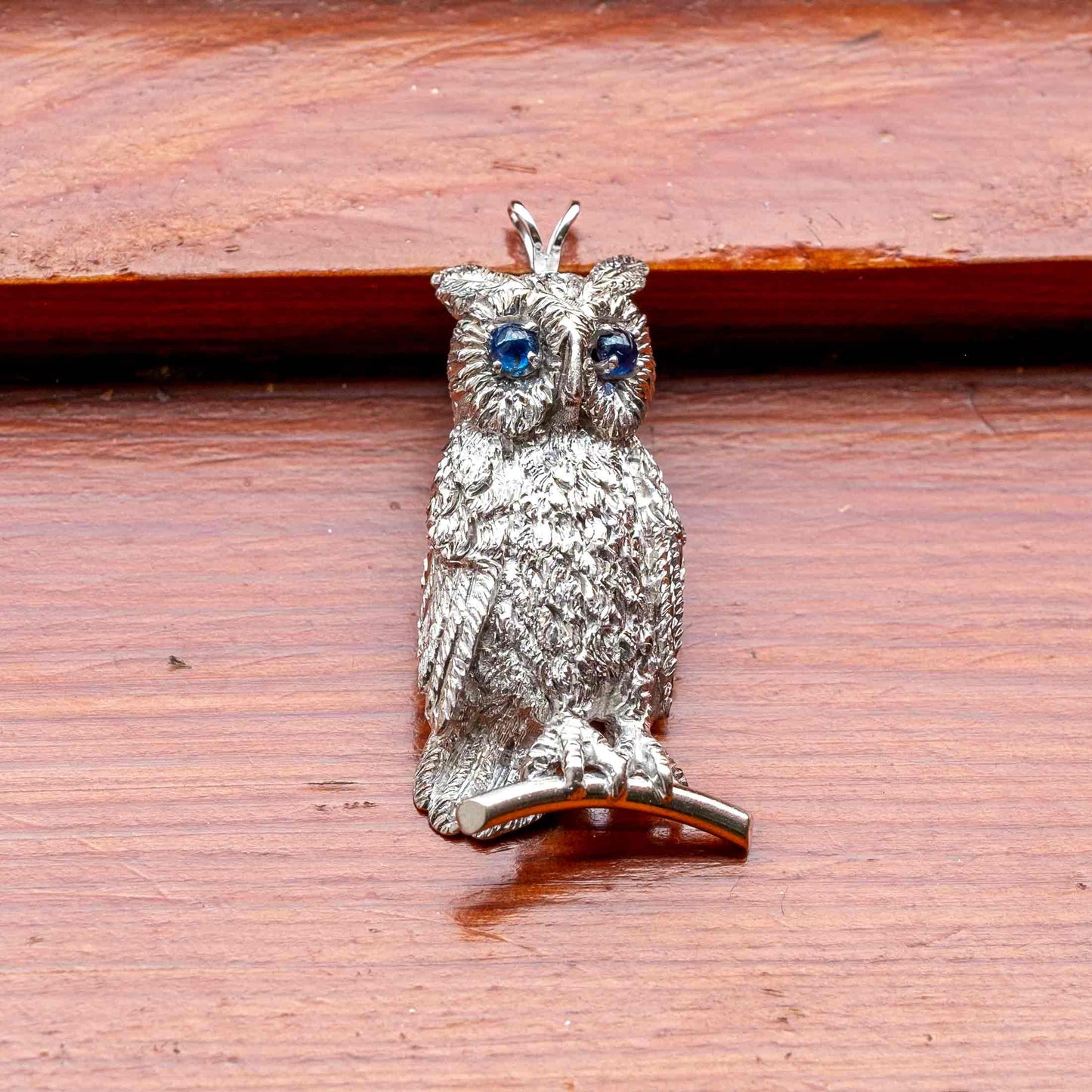 White Gold Owl Pendant