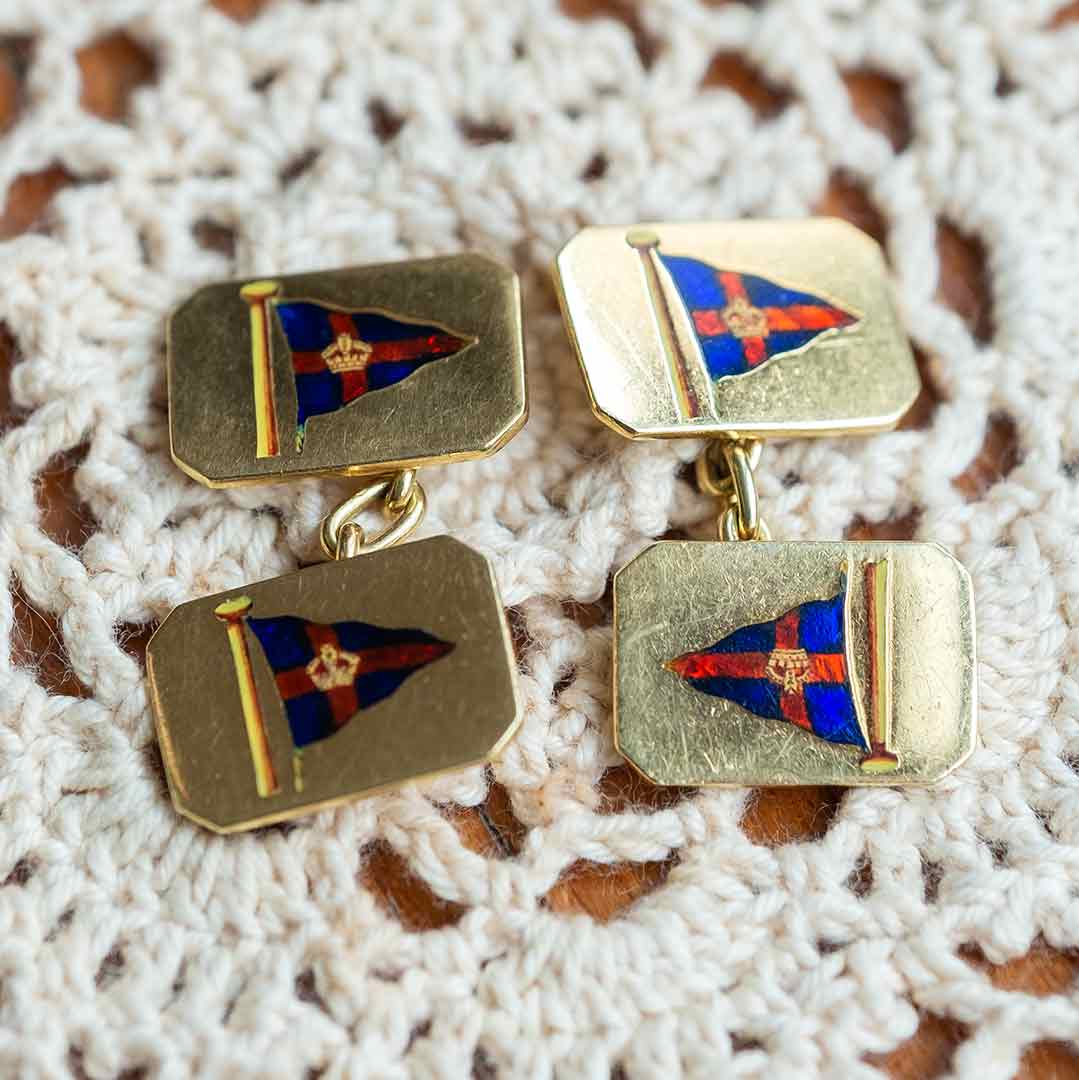 English Yacht Club Cufflinks - Benzie of Cowes