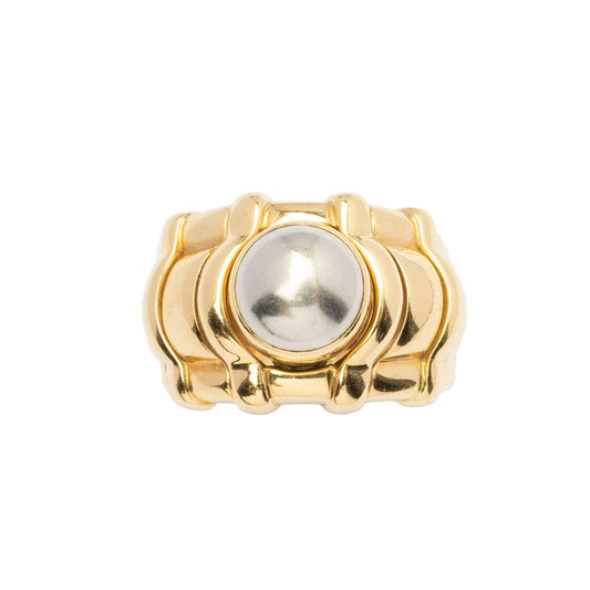 Vintage Piaget Wide Band Ring in 18kt Gold with Hematite – Year 1991