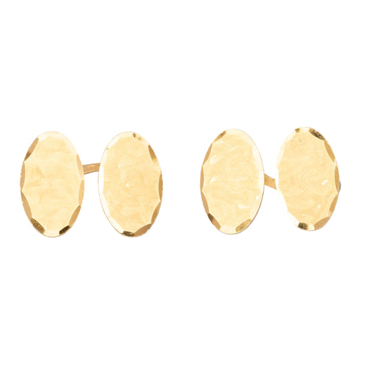1960s Vintage 18ct Gold Oval Cufflinks