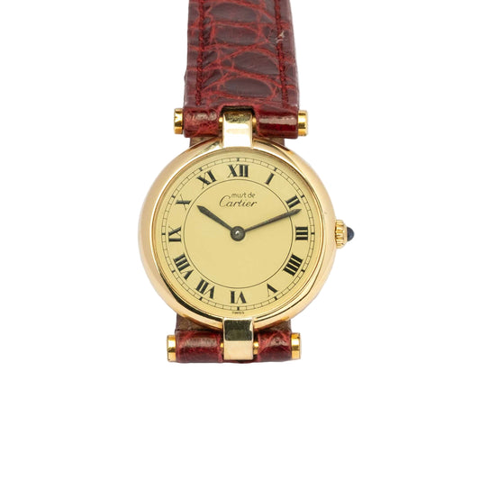 Vintage Must de Cartier Women’s Watch in Gilded Silver