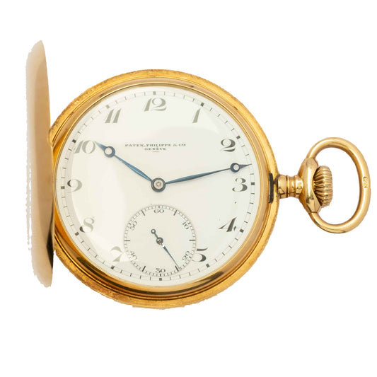 Patek Philippe & Cie Genève Pocket Watch in 18ct Gold – Double Case, Early 20th Century