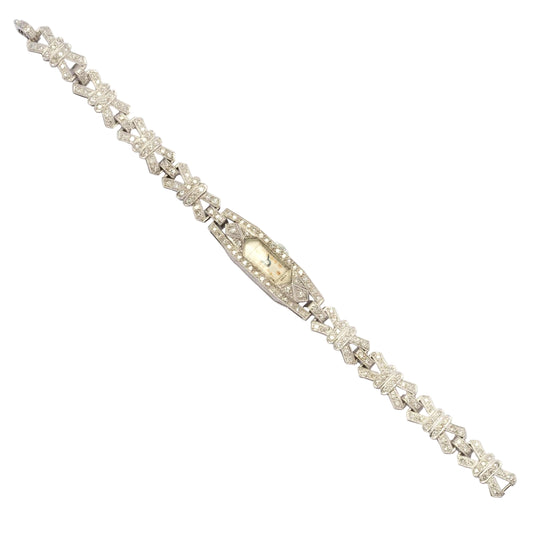 Art Déco Platinum and Diamond Bracelet Watch – 1930s
