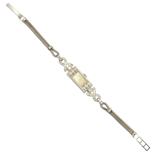 Art Déco Ladies’ Watch in Platinum with Diamonds – 1920s/30s