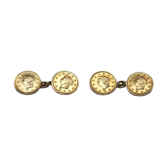 Vintage Gold Coin Cufflinks