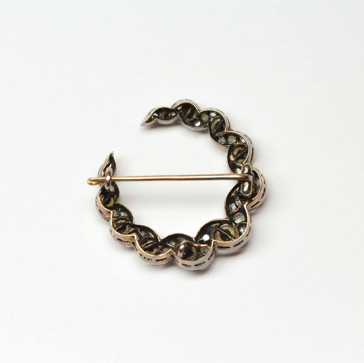 Antique Half Moon Crescent Brooch