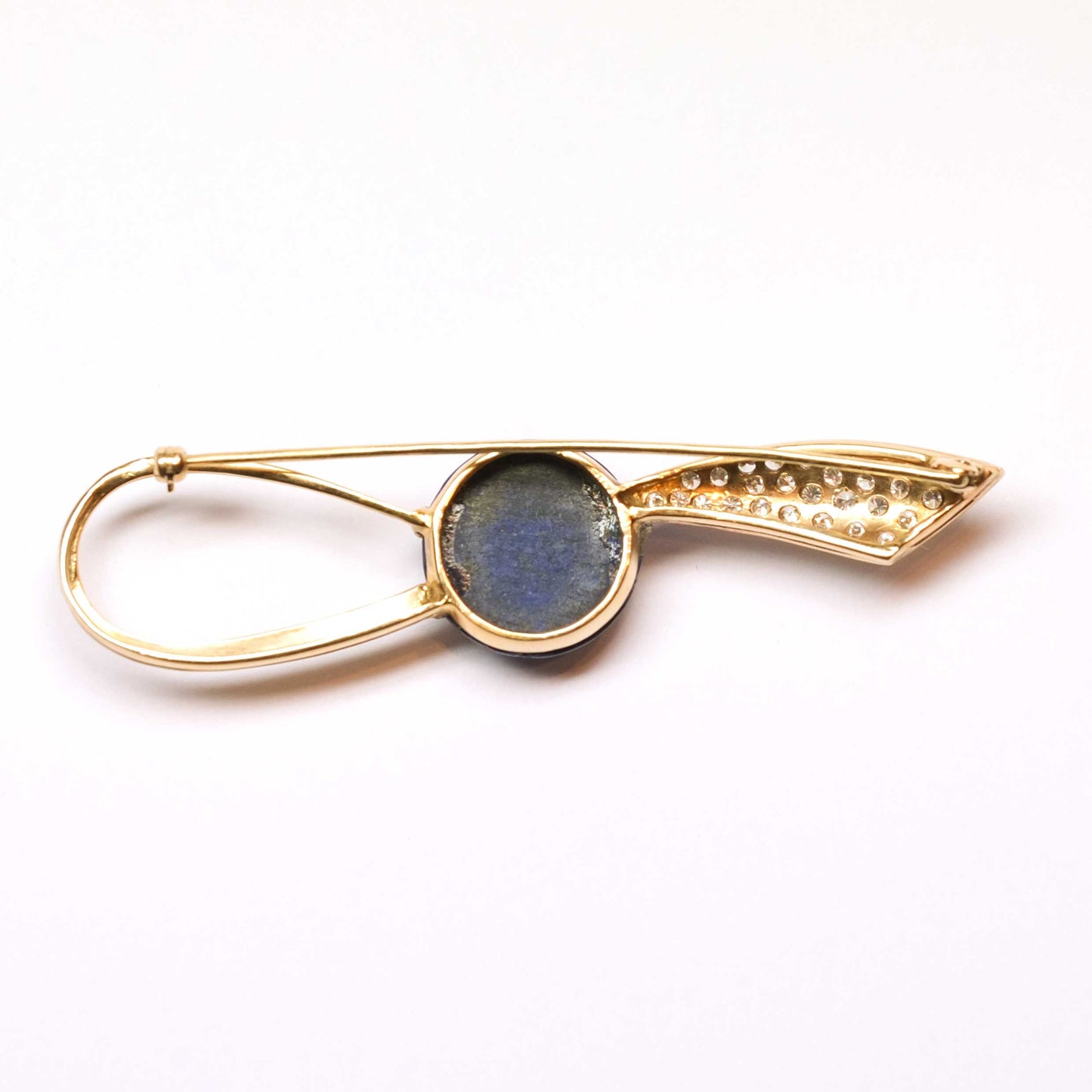 1970s Lapis Lazuli brooch Gold & Diamonds