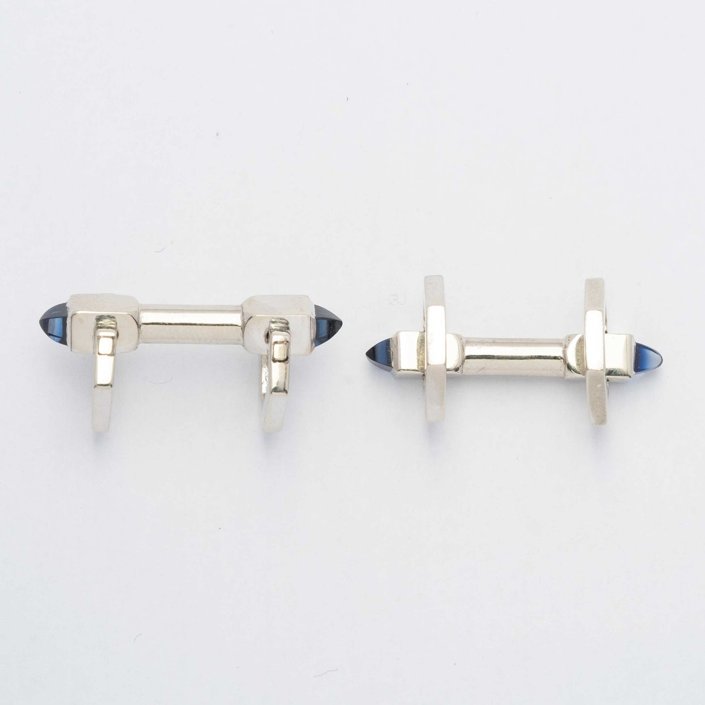 Gemelli in Oro 18ct con Pietre Blu Taglio Pan di Zucchero