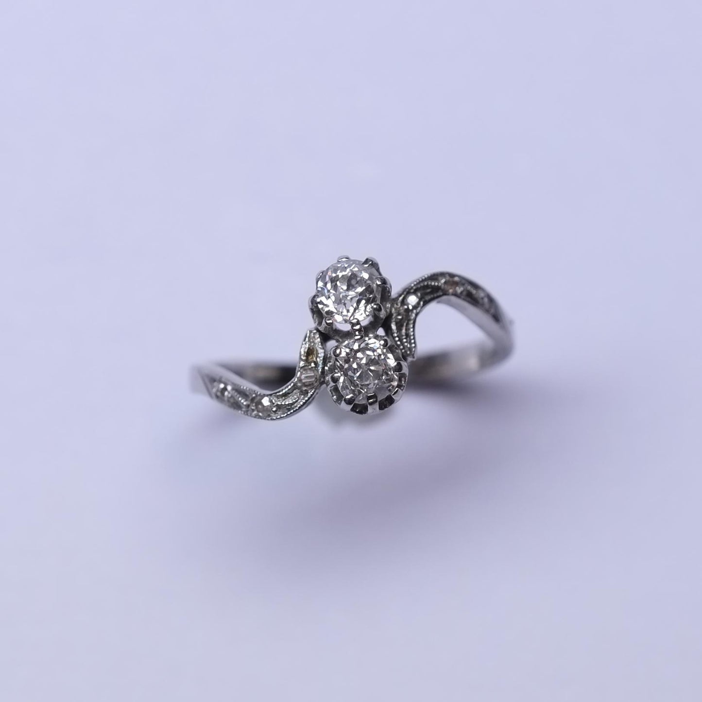 Deco Ring with Old cut Diamonds