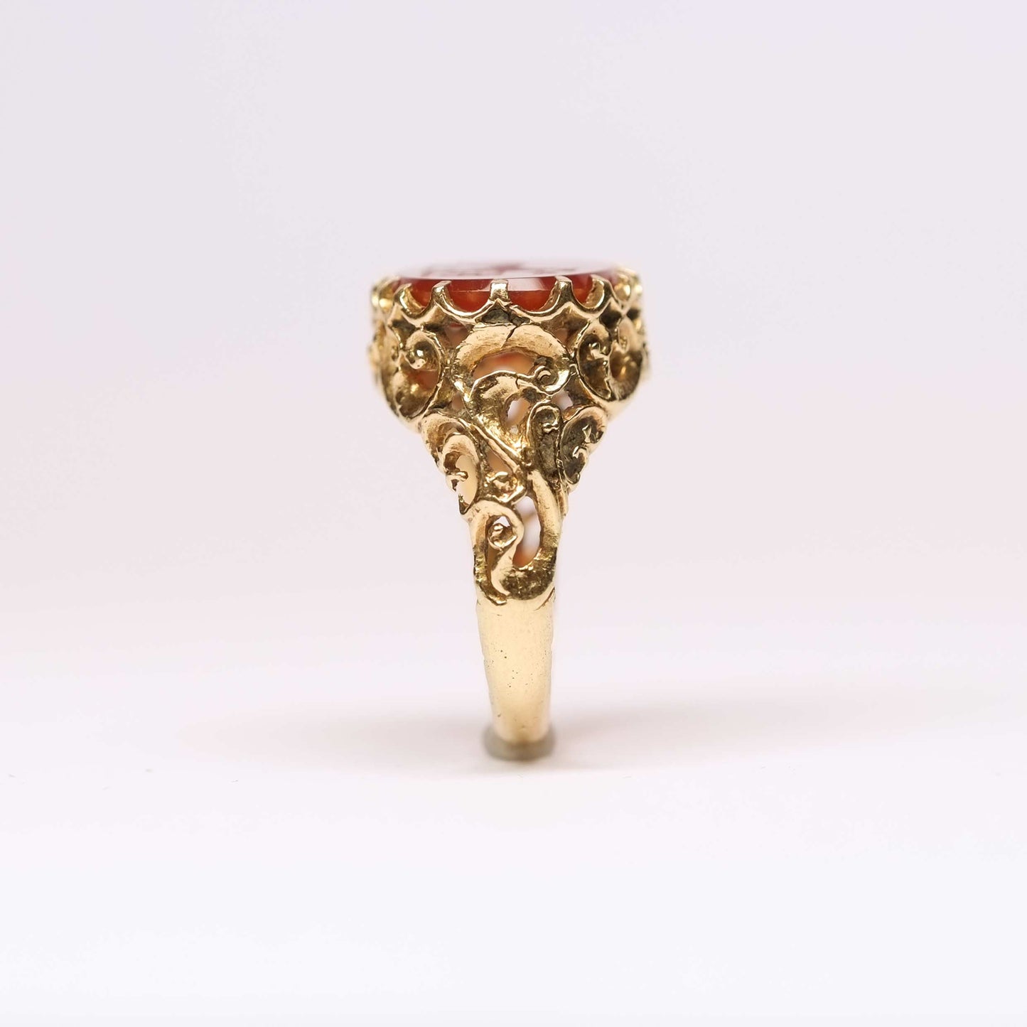 Antique Carnelian Intaglio Gold Ring