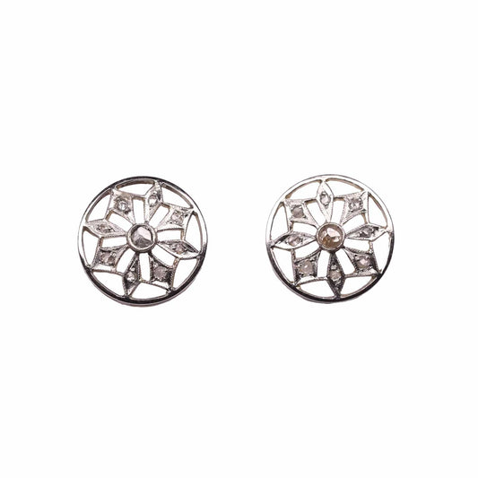 Art Deco Rose cut Diamond Earrings