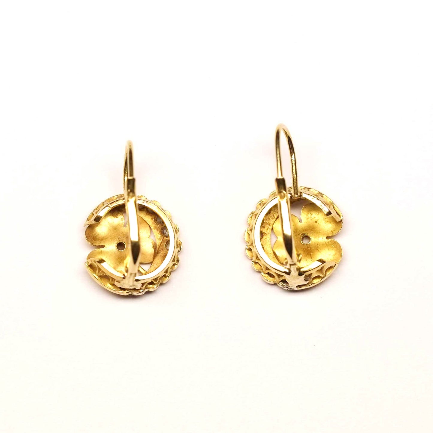 Art Nouveau Rose cut Diamond Earrings